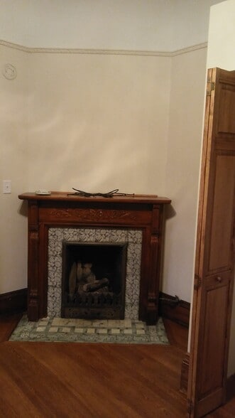 Bedroom gas fireplace (functional) - 1562 E Irving Plz