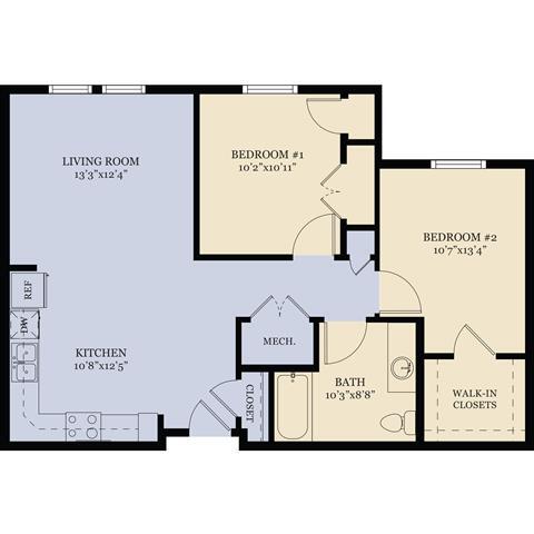 Floorplan - A Place for Us Housing Senior Apartments