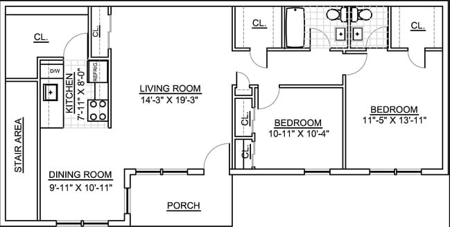 2BR/1.5BA - Princeton Court