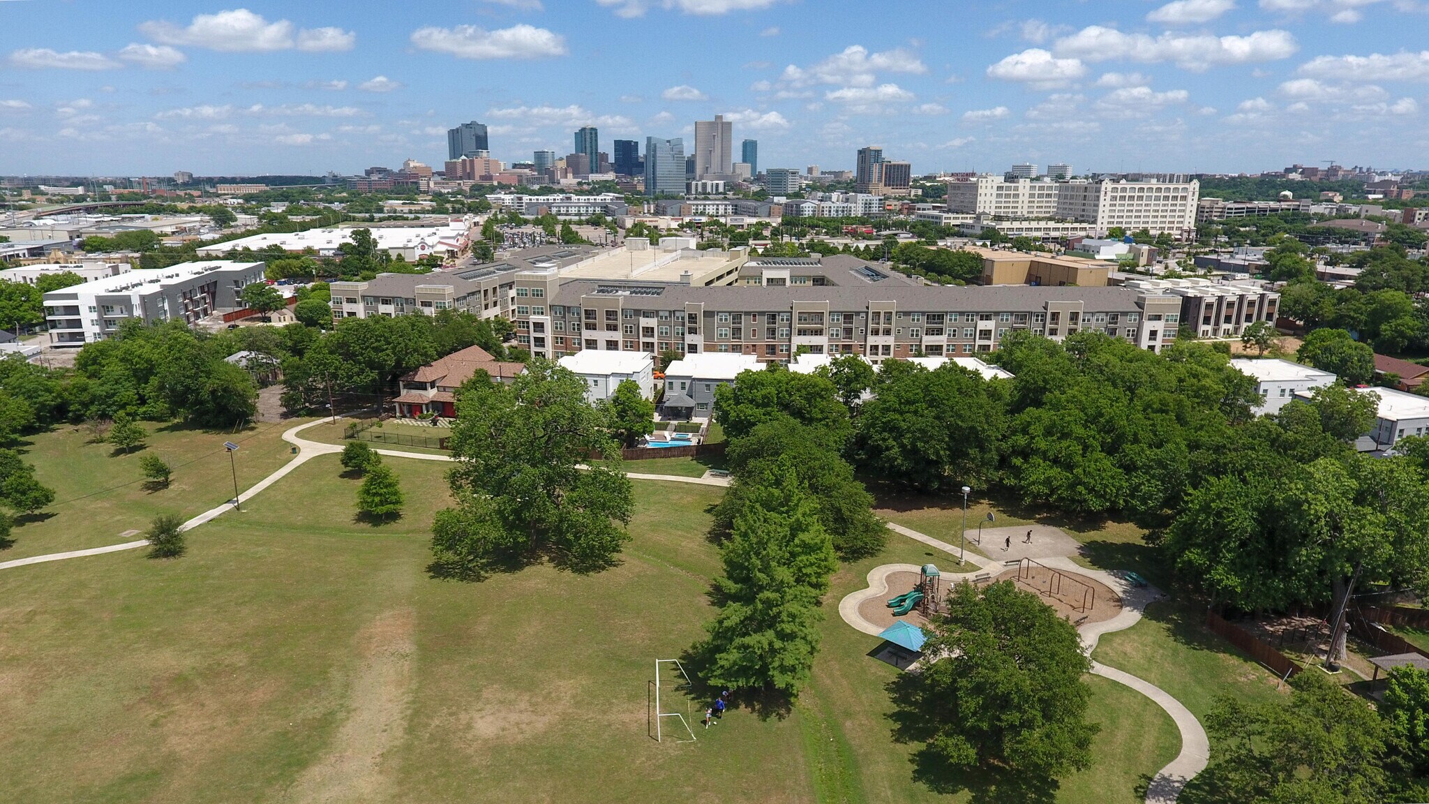 Nearby (walk to) park aerial view - 212 Wimberly Street