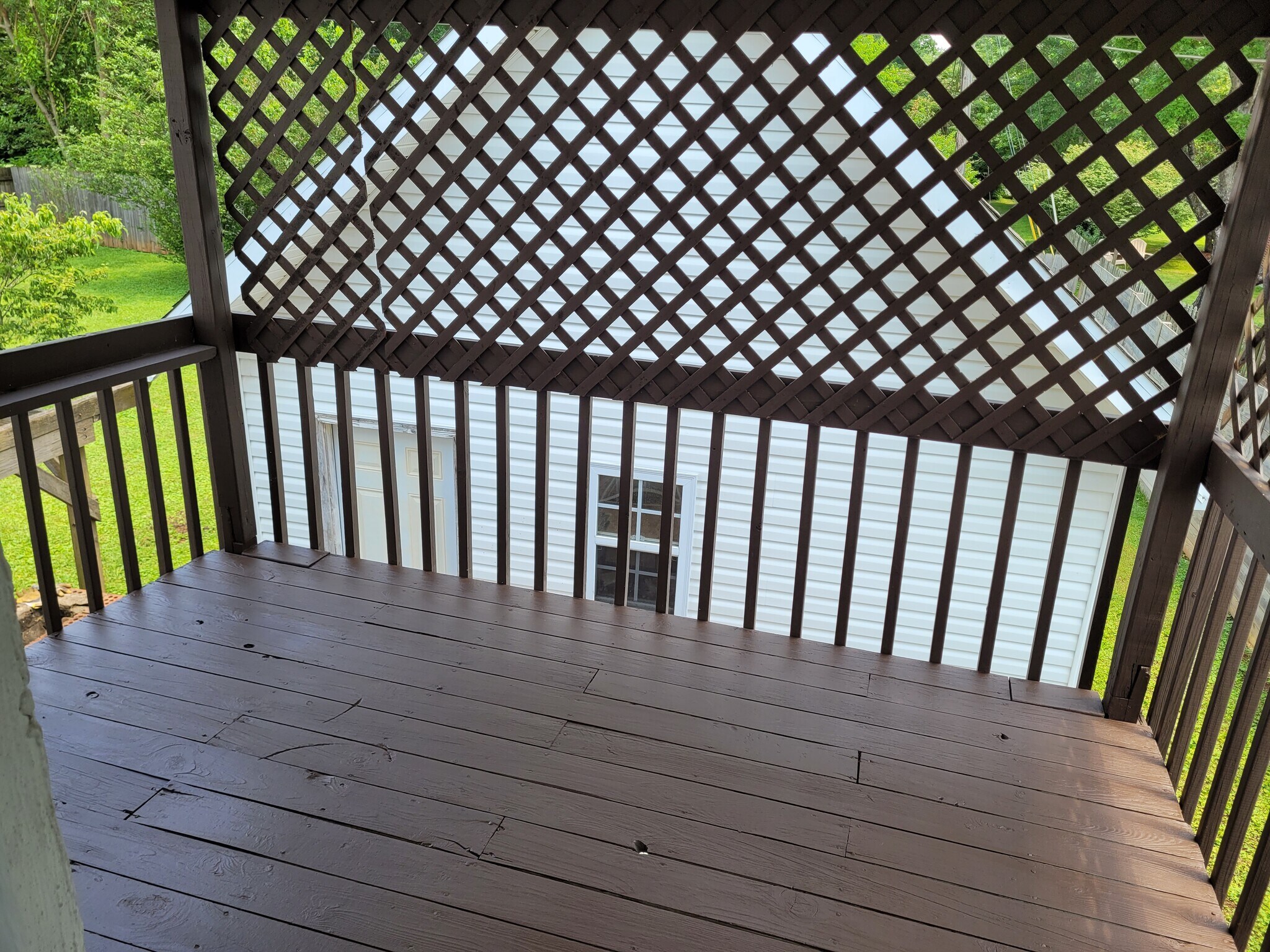 Covered deck off of bedroom - 5220 Jacksboro Pike