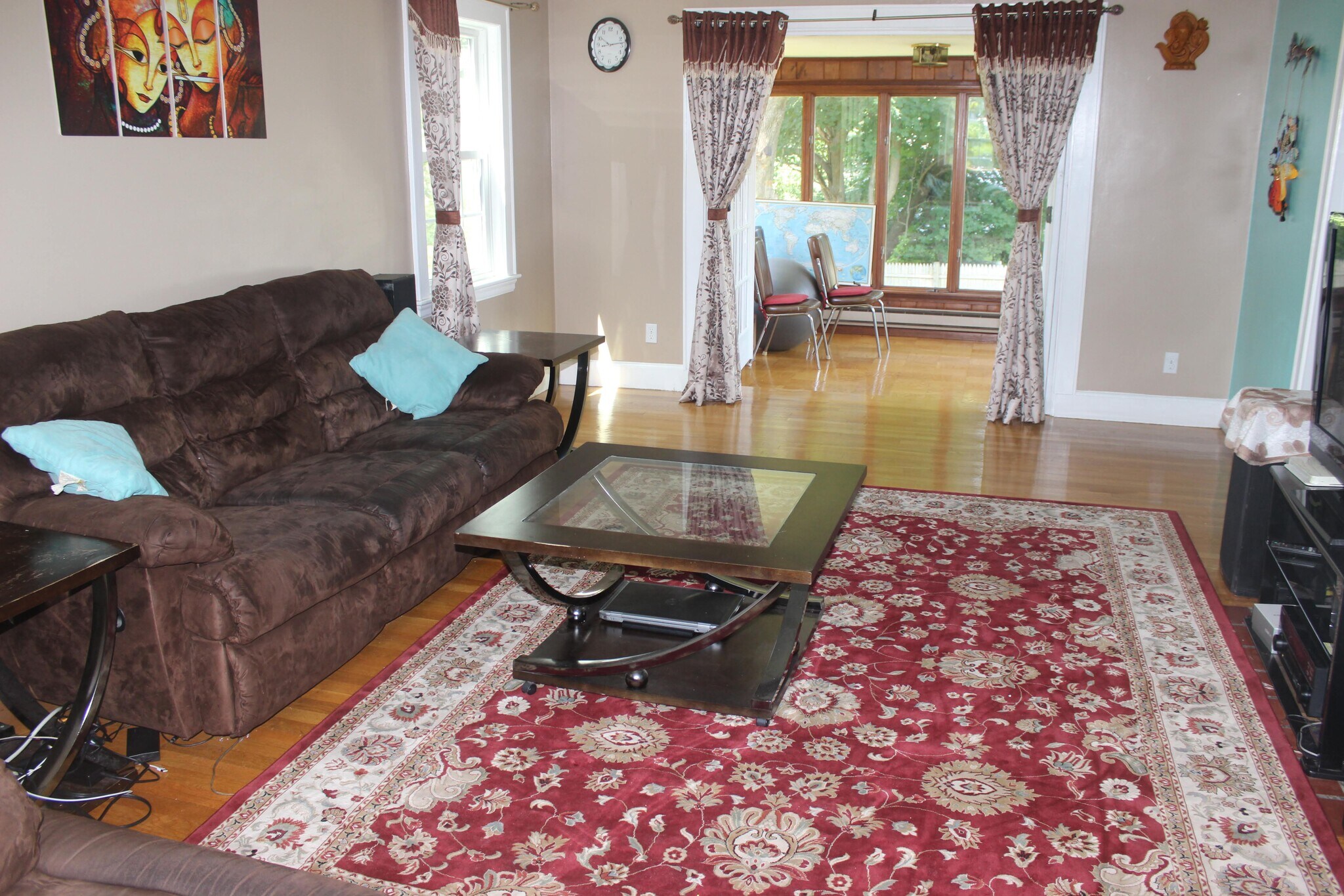 outlook to sunroom from living - 8 Park Ave