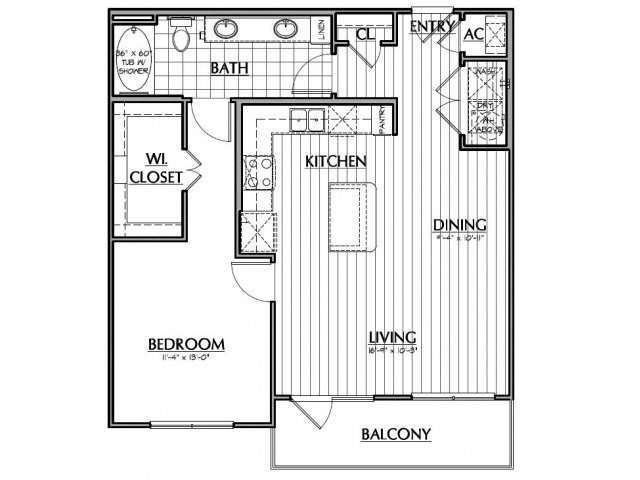 A3.1 â?? One bedroom, one bath home with 836 s.f. - CityVista Apartments