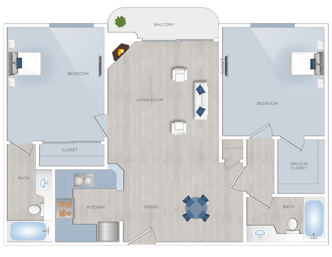 Floorplan - Toluca Terrace Apts.