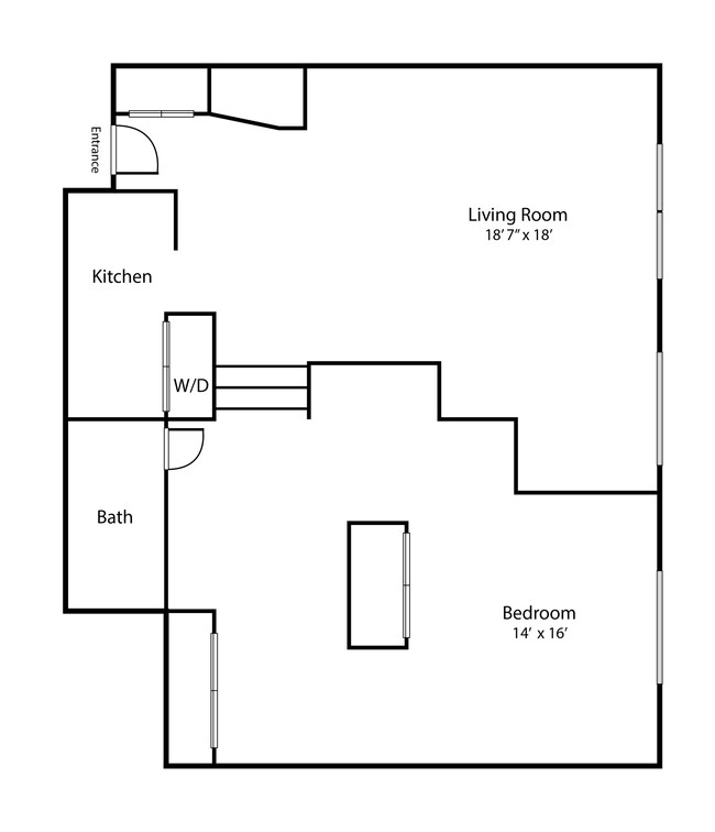 1 Bedroom Deluxe - Franklin Manor - Franklin Manor Apartments