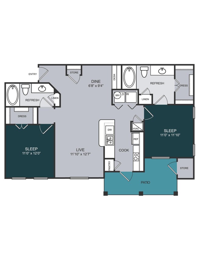 Floorplan - Slate Creek at Westover Hills