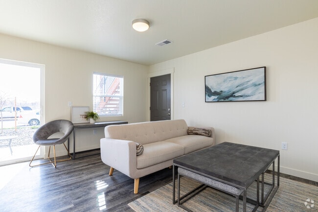2BR, 1BA - 759SF. Floorplan 1 Living Room - Poudre Trails Apartments