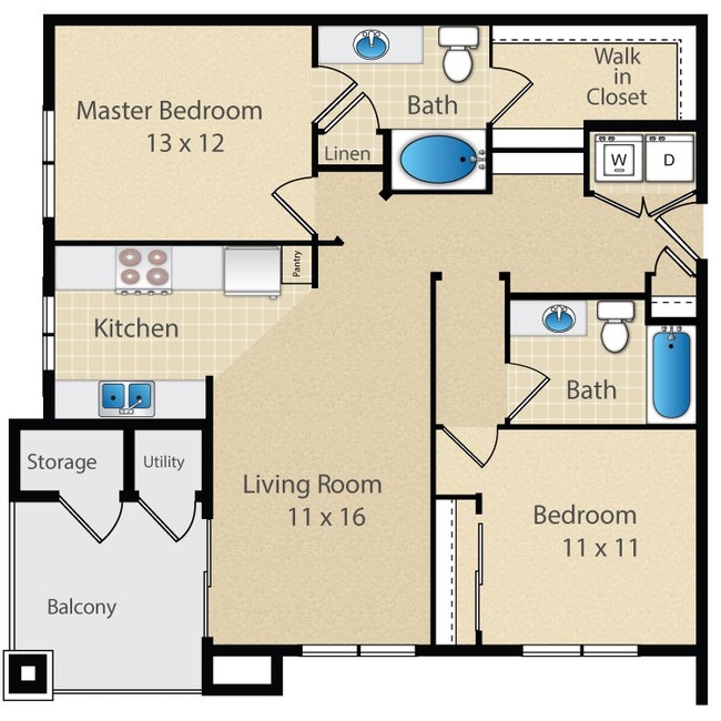 Floorplan - Arterra Place Apartments