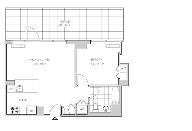 1BR/1BA Terrace- Residence L - The Maximilian