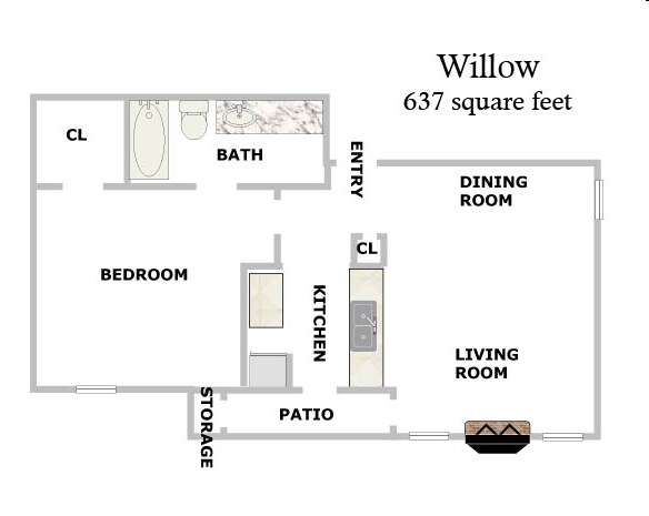 Willow - Pleasant Creek Apartments