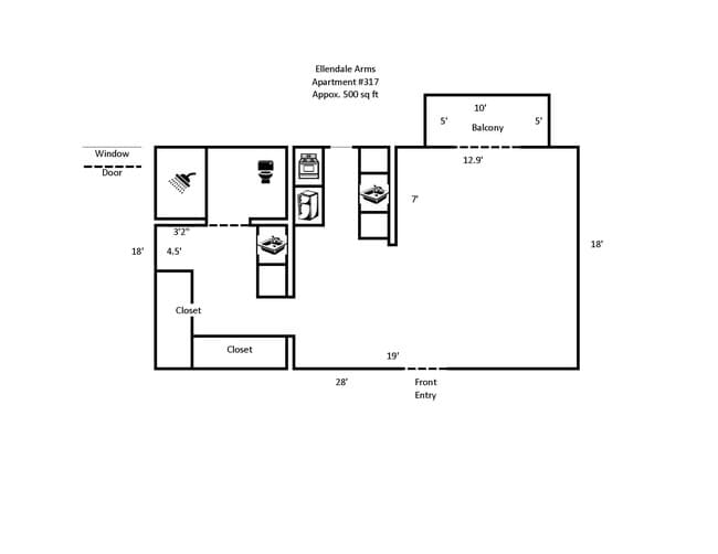 Floorplan - Ellendale Arms Apartments