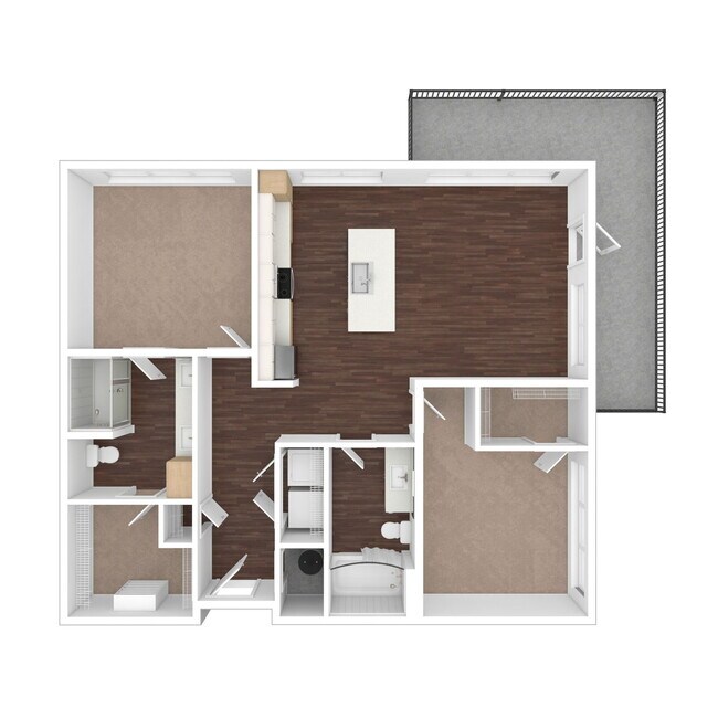 Floorplan - Evren Apartments of Lees Summit