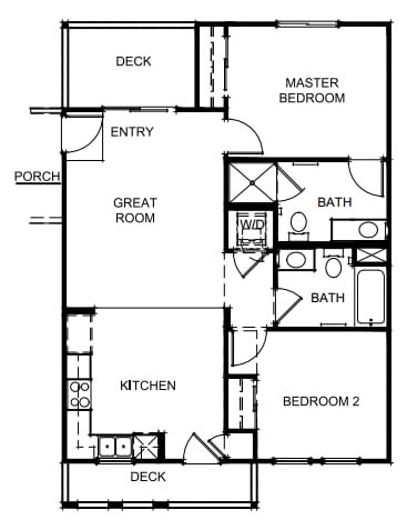 2BR/2BA - Grove at Sunset Court