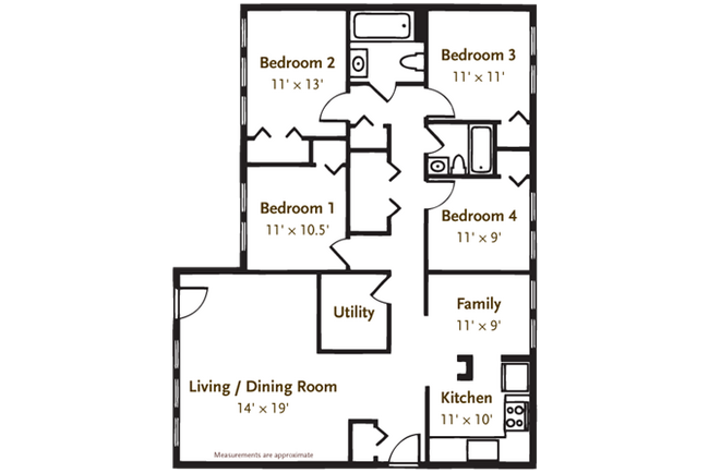 4 Bedroom 2 Bathroom Garden Apartment - Parkstead Gouverneur