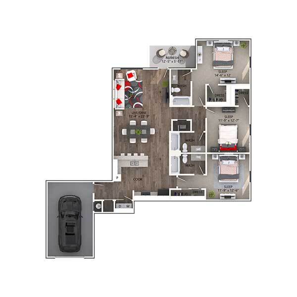Floorplan - Reatta Ranch Apartments