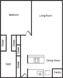 1BR/1BA - Catalpa Tree Apartments