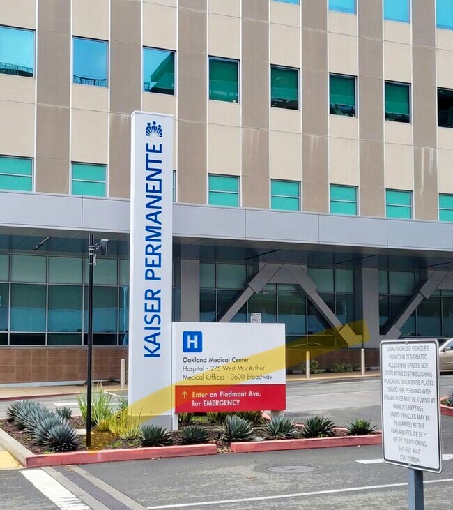 5 minutes by car are major hospitals like Kaiser and Alta Bates Medical Center - 667 40th St