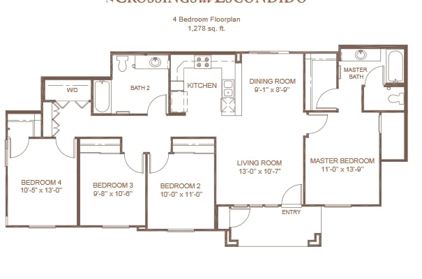 4BR/2BA - The Crossings at Escondido