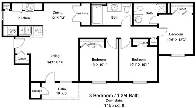 Floorplan - Copper Gate Apartments