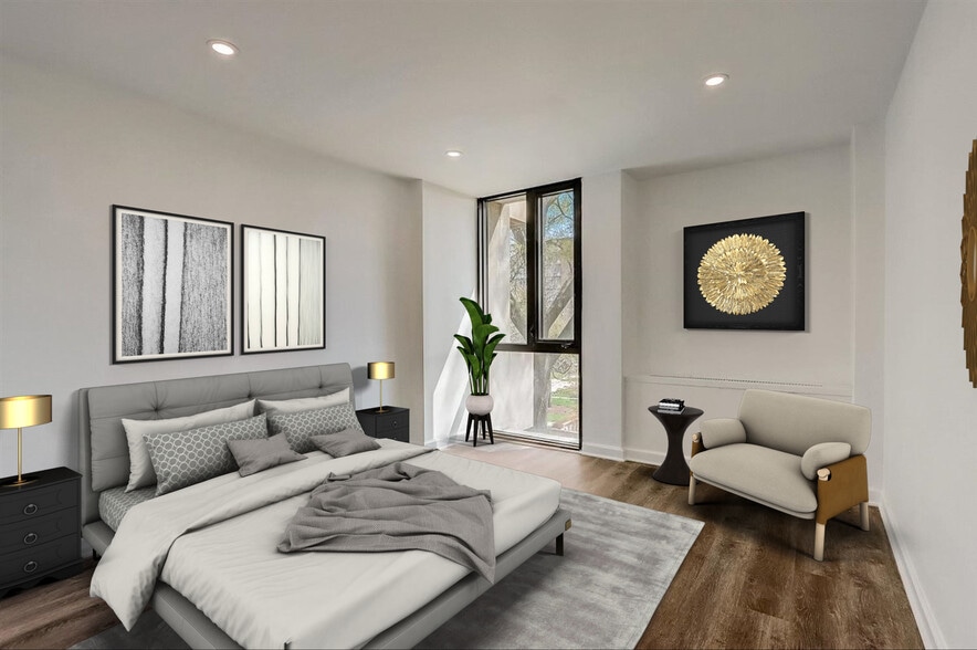 Spacious primary bedroom with walk-in closet and ensuite bath - 240 M St SW