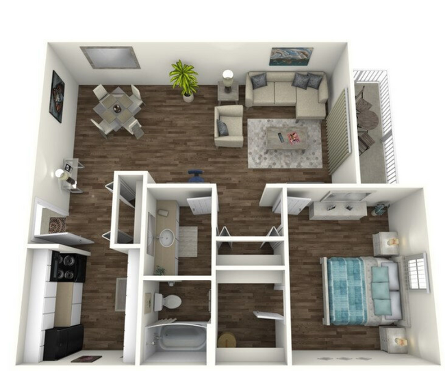 A1 Floor plan.png - Three Fountains Apartments