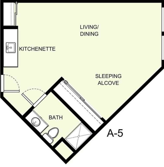 Floor Plan A-5 - Hilltop Estates Senior Apartments