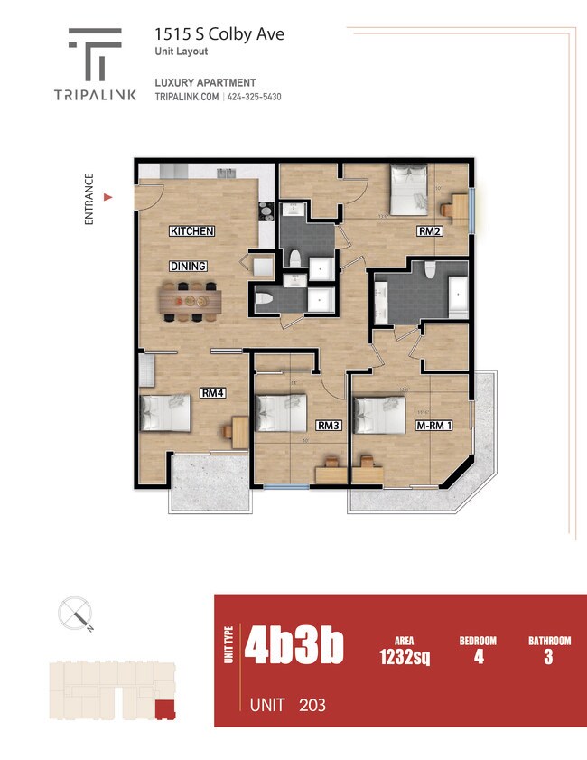 Floorplan - 1515 Colby Ave