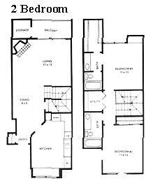 2BR/2BA Townhome - The Forest Hill - Preston Racquet Club Apartments