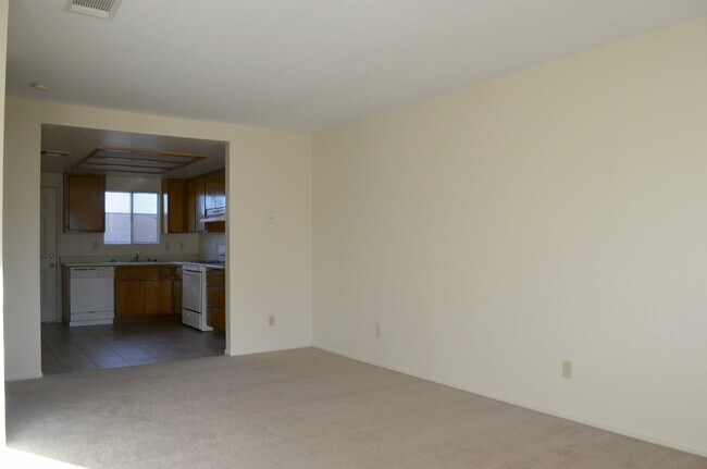 Entry Way with view of Living Room and Kitchen - Desert Palms