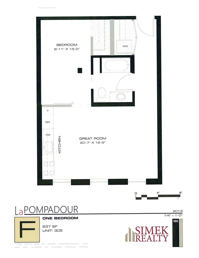 Floorplan - La Pompadour Apartments