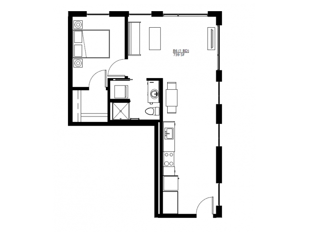 1x1 Corner - Montessa Apartments