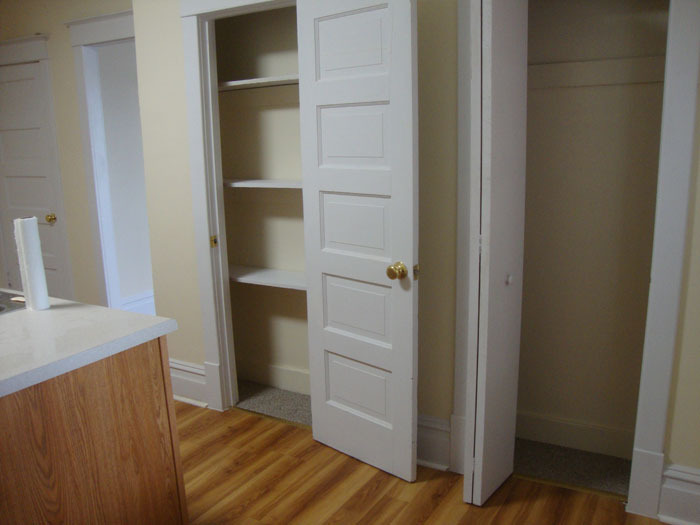 Kitchen pantry and closet. Door to back porch is to the right. - 14 E Weber Ave