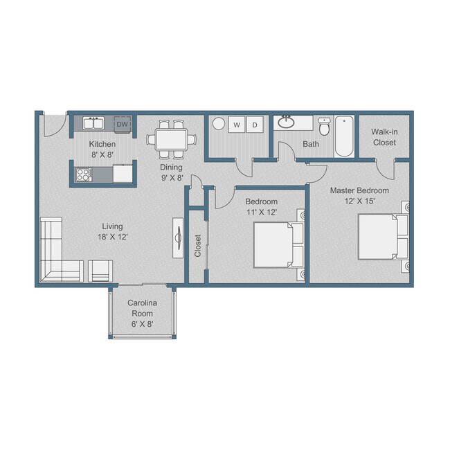 Floorplan - Sterling Bluff Apartments