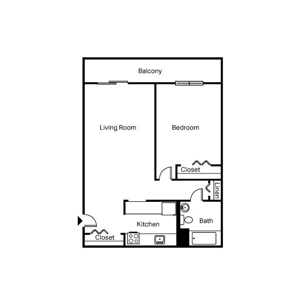 1-Bedroom Side Entry - Bowin Place - 62+ Affordable Senior Community