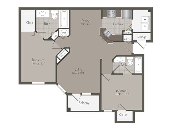 Carlyle | 2 Bedroom | 2 Bath | 1161 SF - Lucerne at Lake Brandon Apartments