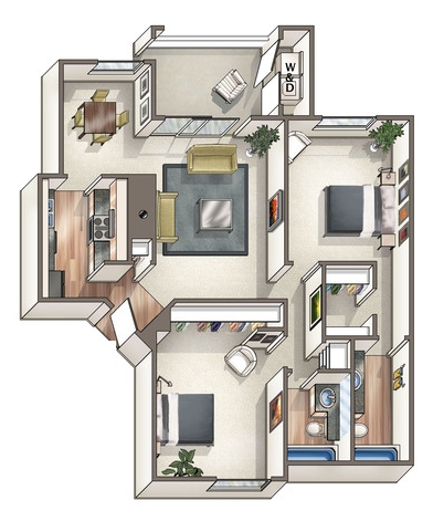 2BR/2BA - Vaseo Apartments