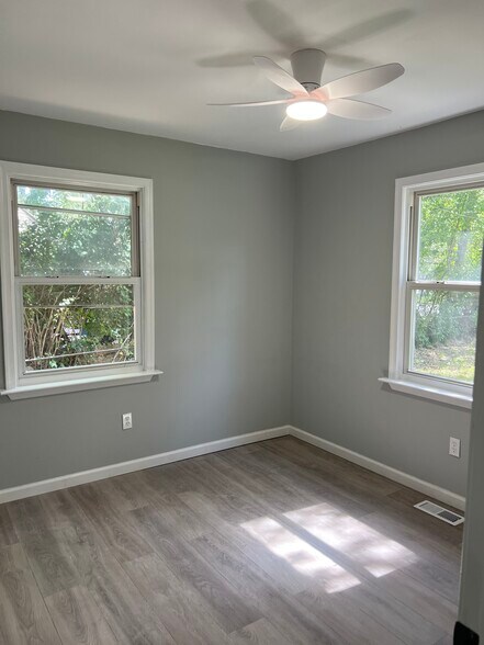 Bedroom with built in closet , brand new wooden flooring - 161 Ronald Rd