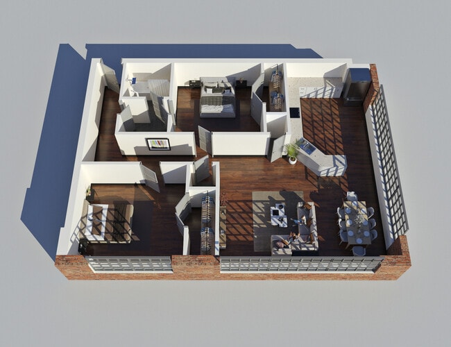 Premier 2 Bedroom, 1 Bathroom - LL Sams Apartments