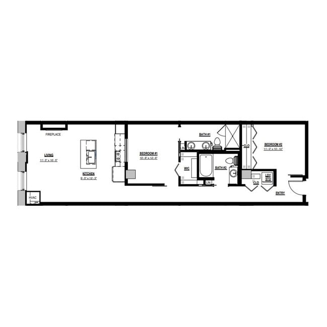 Floorplan - Parisian on Vine Apartments