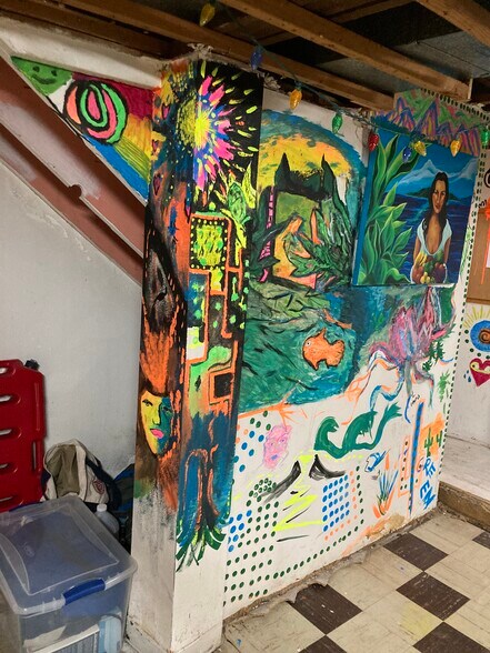 Basement murals - 302 E Uintah St