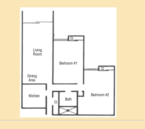 2BR/1BA - American Gold Star Manor