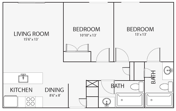 2BR/2BA - Kensington Court