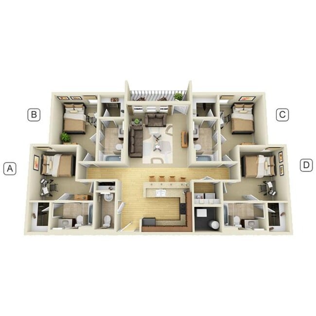 Floorplan - Mirage on University