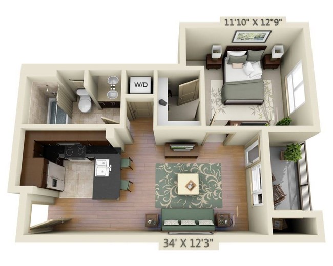 One Bedroom A - 1818 Platinum Triangle