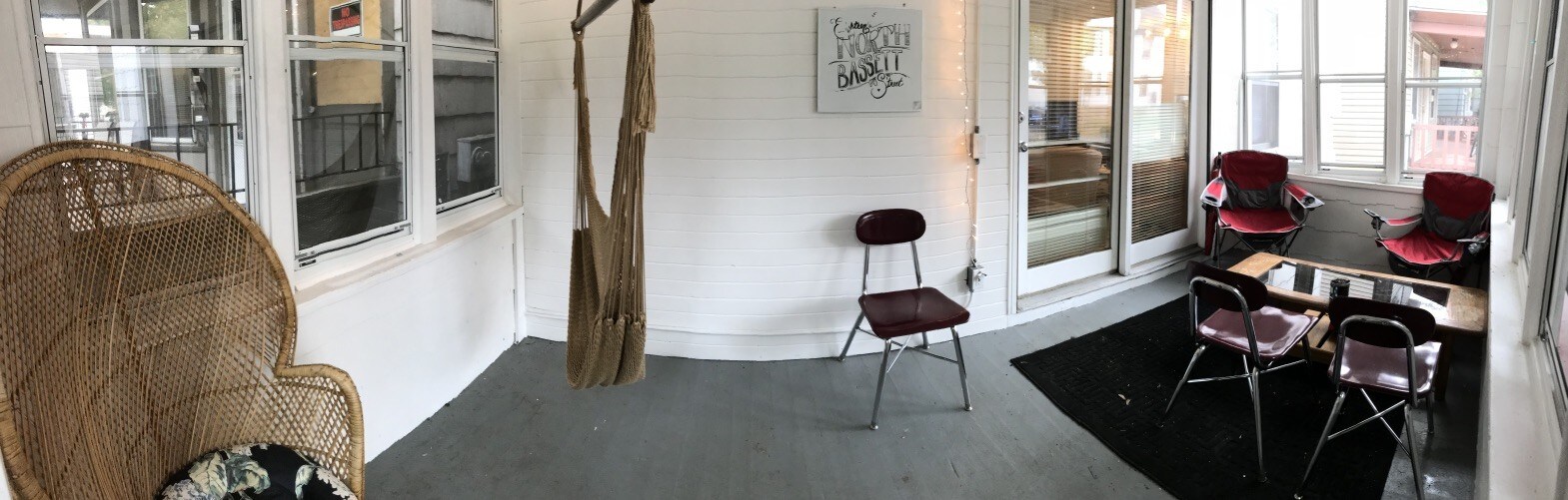 front porch panoramic - 18 N Bassett St