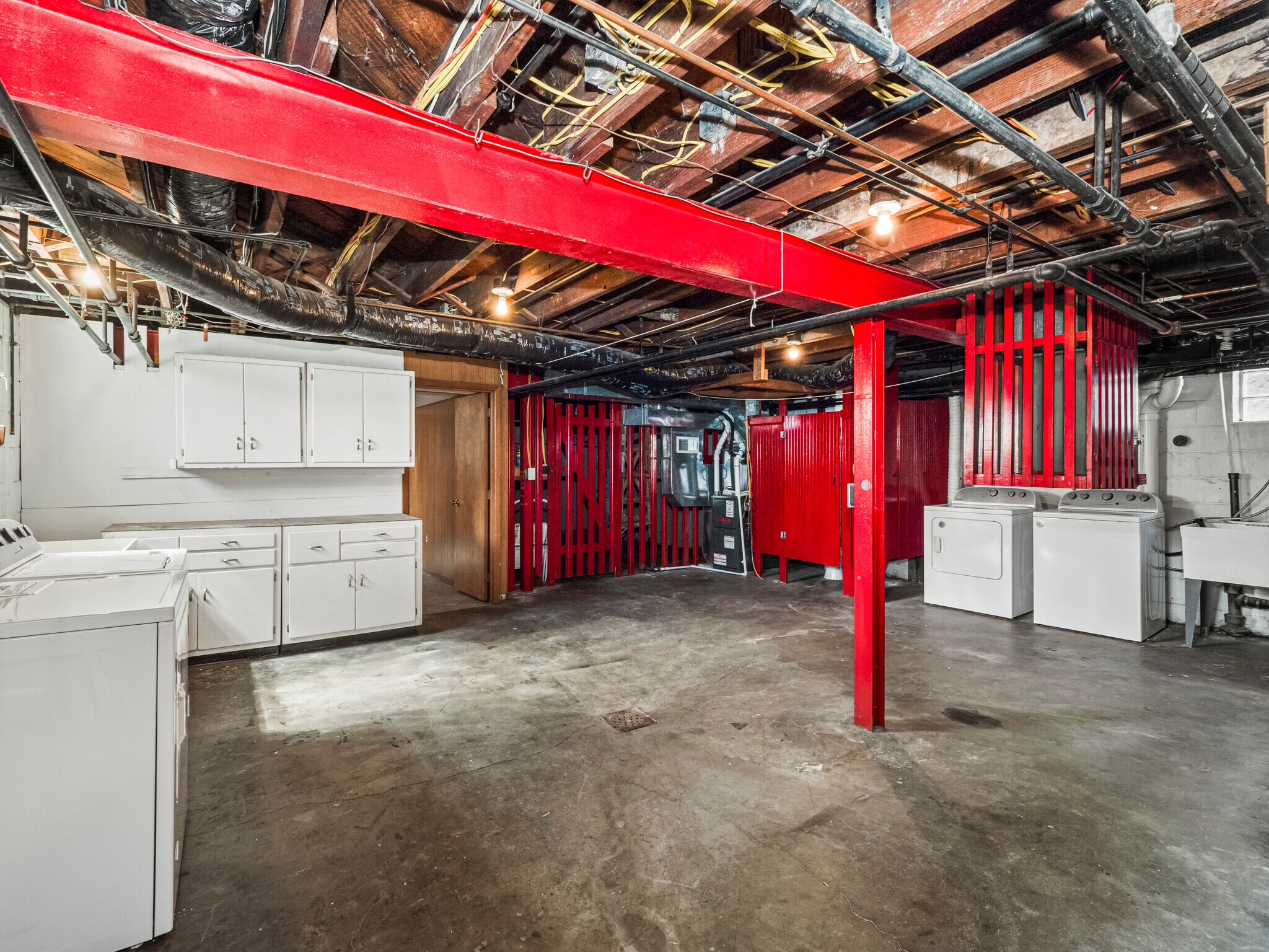 Laundry; private W/D for each unit and storage - 433 Winterhill St