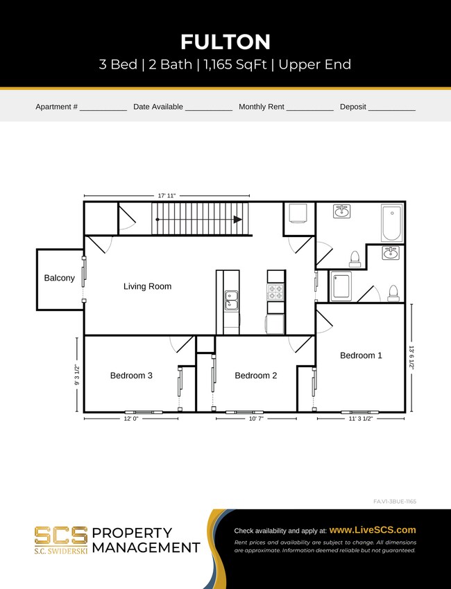 Floorplan - SCS Fox Point Apartment Community