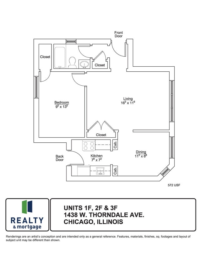 Floorplan - 1436-40 W. Thorndale