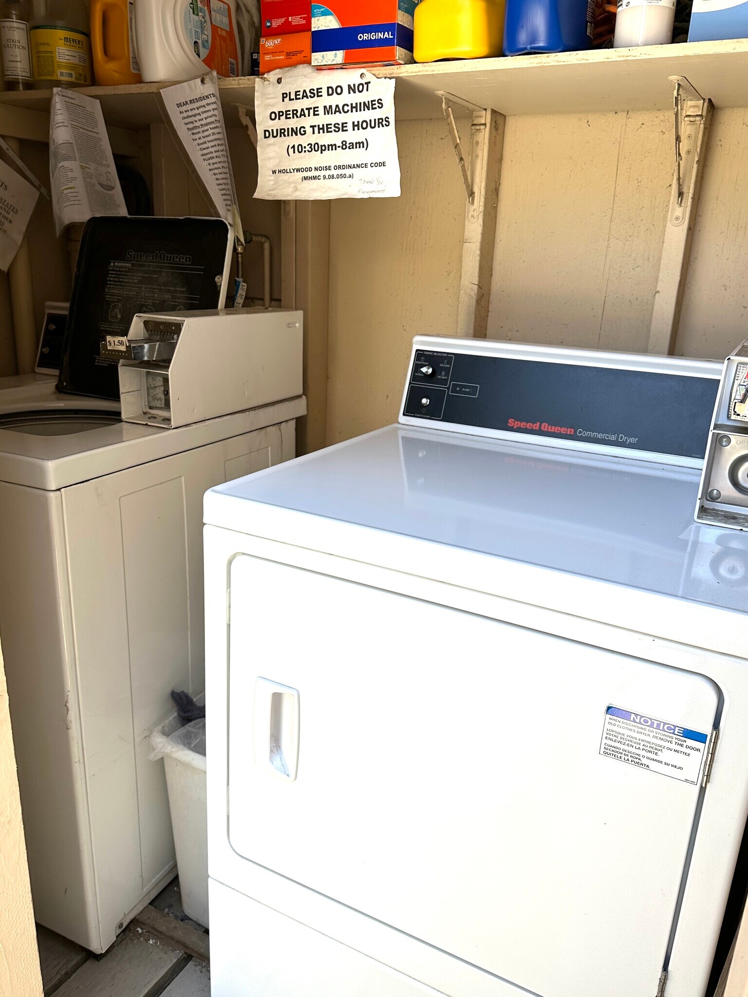 Coin Operated Washer and Dryer - 1134 N Gardner St