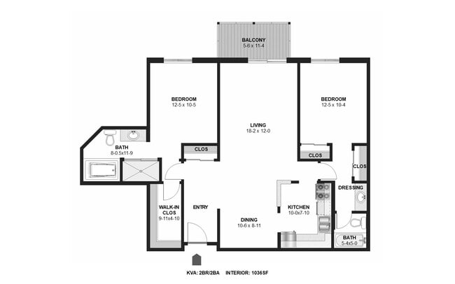 Floorplan - Kaposia Valley Apartments